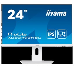 Slika proizvoda: IIYAMA Monitor 24" WHITE, ETE IPS-panel, 1920x1080, 13cm Height Adj. Stand, Pivot, 250cd/m², Speakers, VGA, HDMI, DisplayPort, 4ms, USB-HUB 